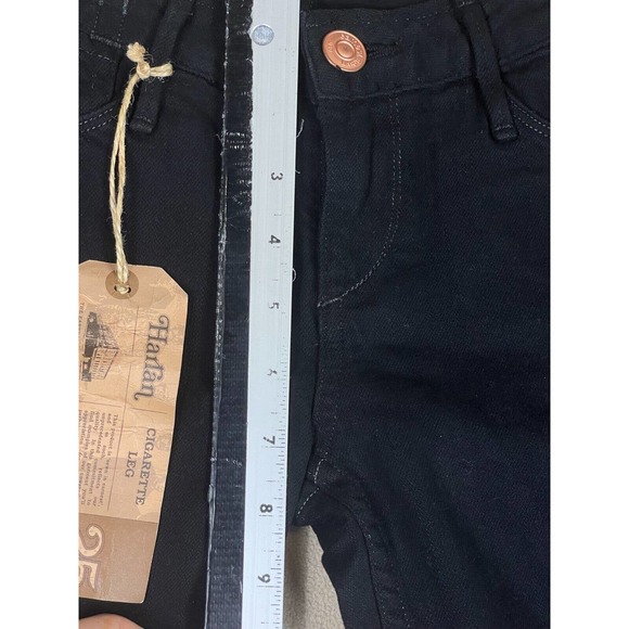 Earnest Sewn Harlan Cigarette Leg Jeans Womens 25 Black Pockets Low Rise - Picture 9 of 16